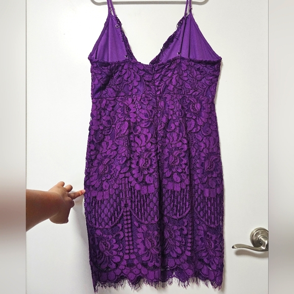Add On $5 - Purple Lace Party Dress - Picture 7 of 14